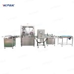 Linka na automatické plnenie malých kozmetických fliaš s uzáverom a uzáverom