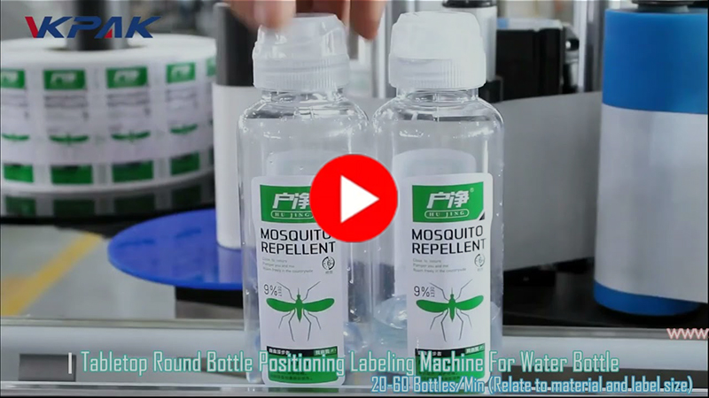 Automatický stolný stroj na označovanie fliaš na vodu VK-TL
