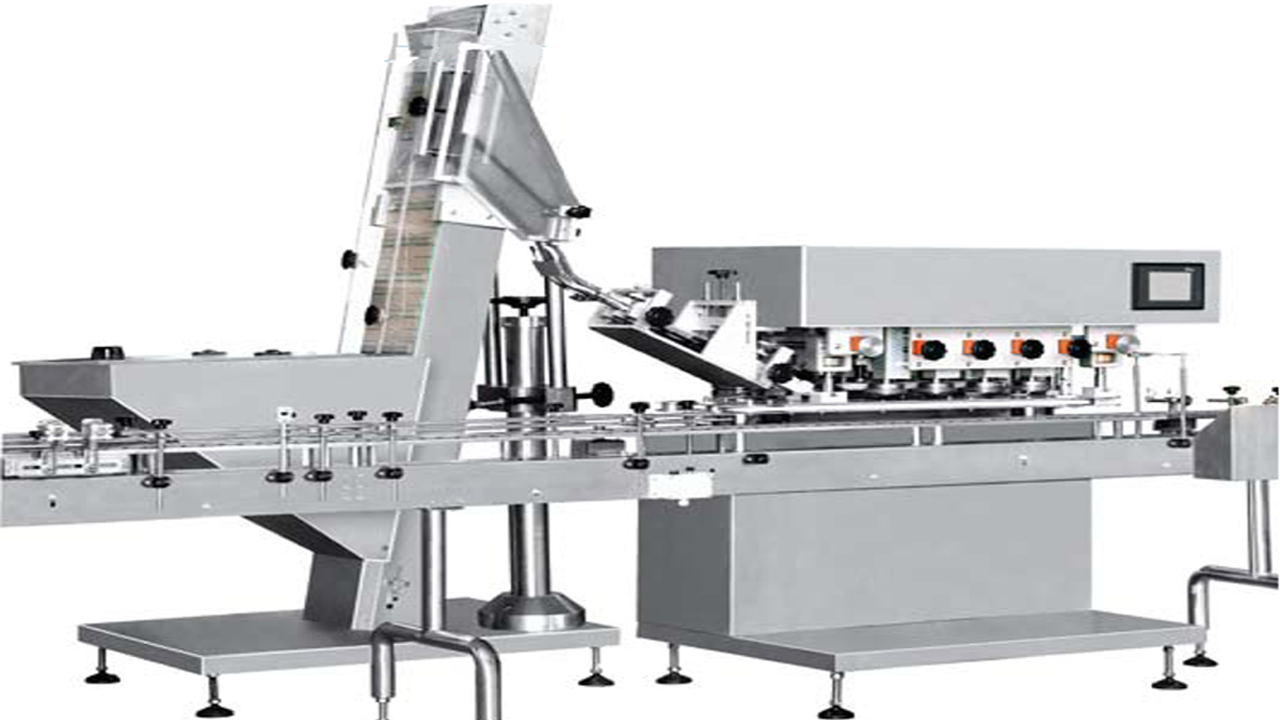 automatic linear capping machine for glass bottles vysokorýchlostný skrutkovací stroj.png