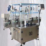 Rotačný uzáver plastových fliaš na džús s podávačom s vekom